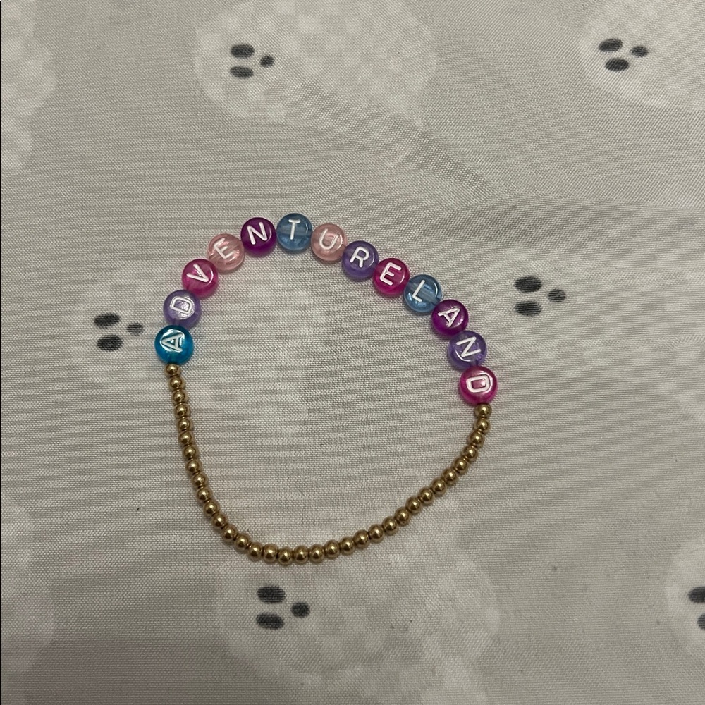 Colorful Adventureland Beaded Bracelet with Gold Filled Accents